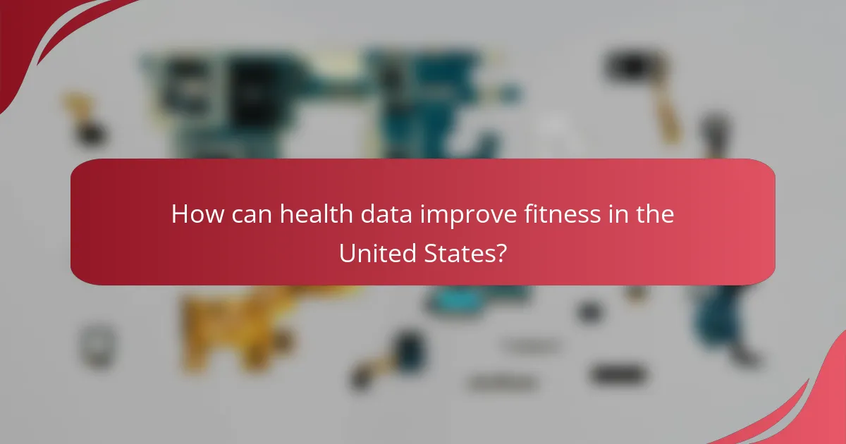 How can health data improve fitness in the United States?