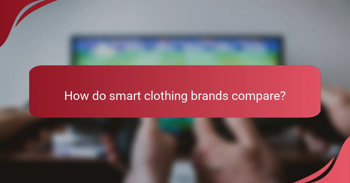 How do smart clothing brands compare?